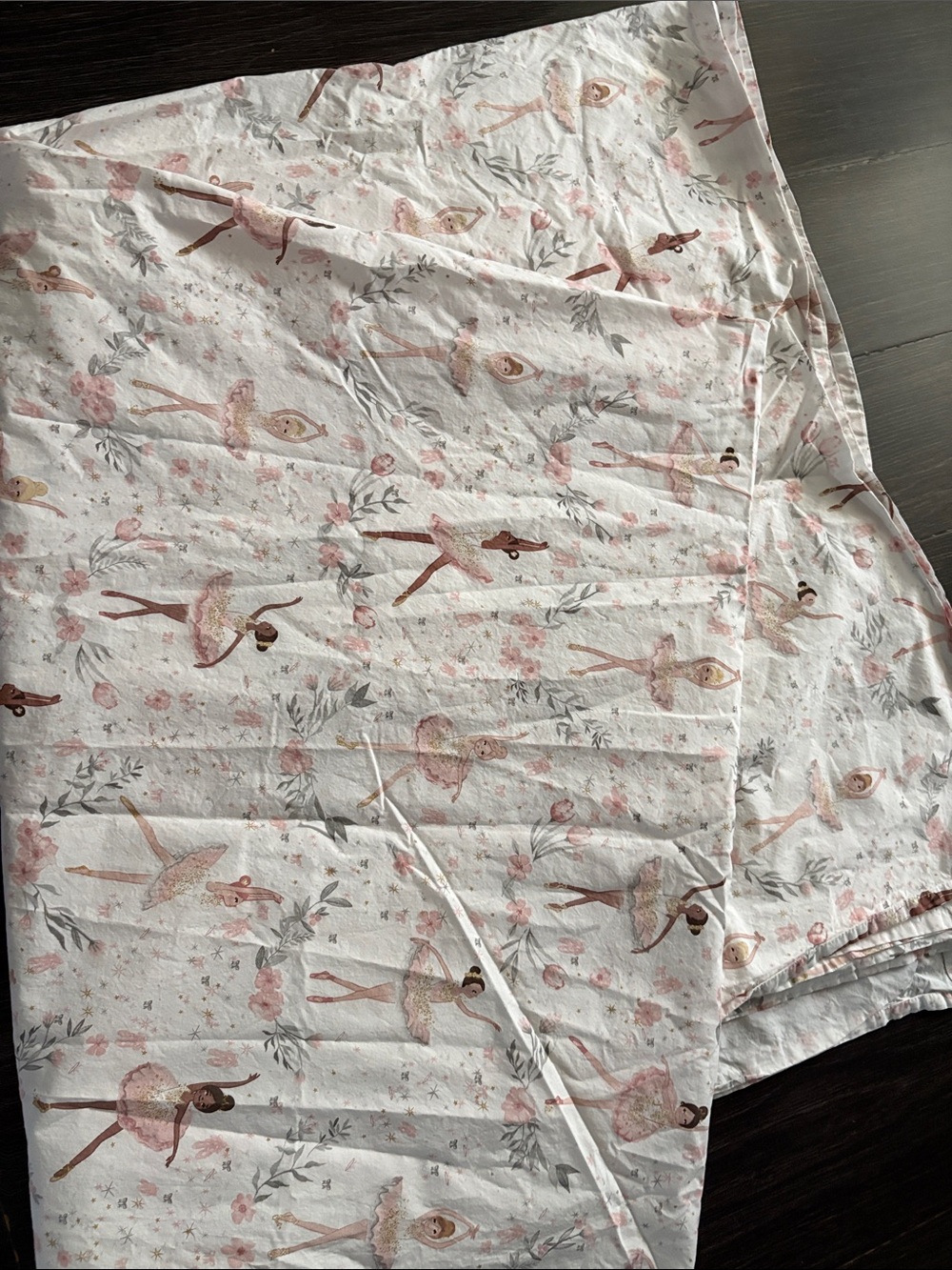 Pottery Barn Kids Ballerina twin flat sheet